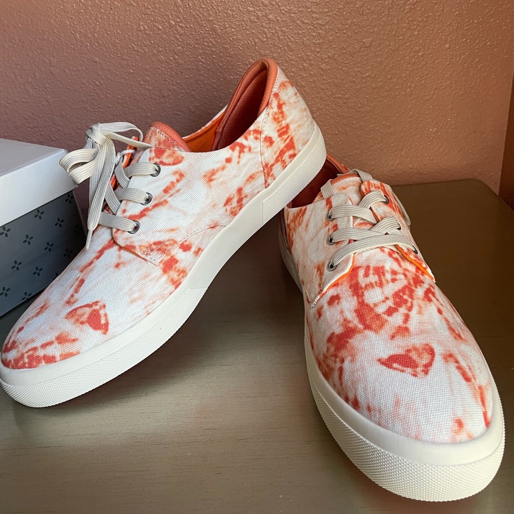 Tie Dye Burnt Orange (Red) Recycled Low Top - Men’s Sneakers